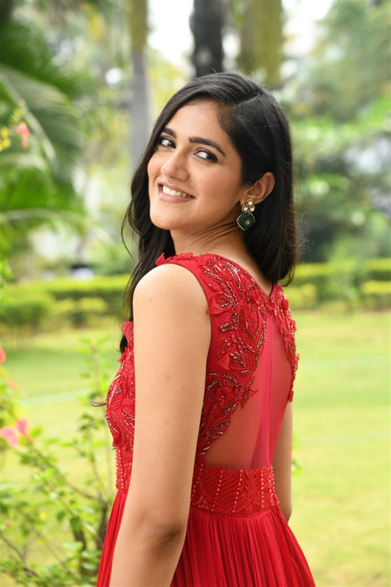 Telugu Actress Simran Choudhary in Red Dress